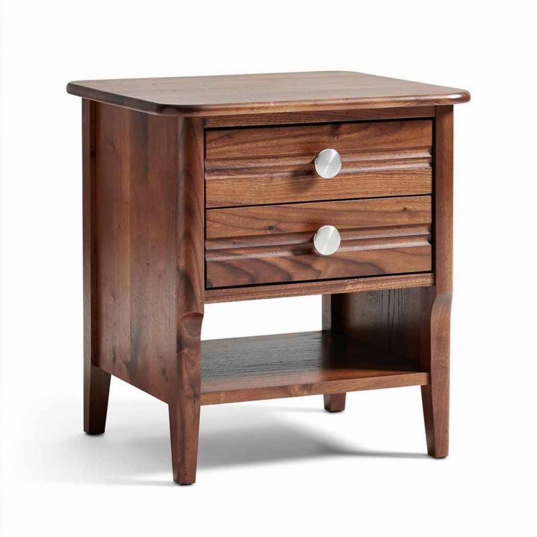 Comò in legno massello con tre cassetti per camera da letto – 50 x 40 x 60 cm