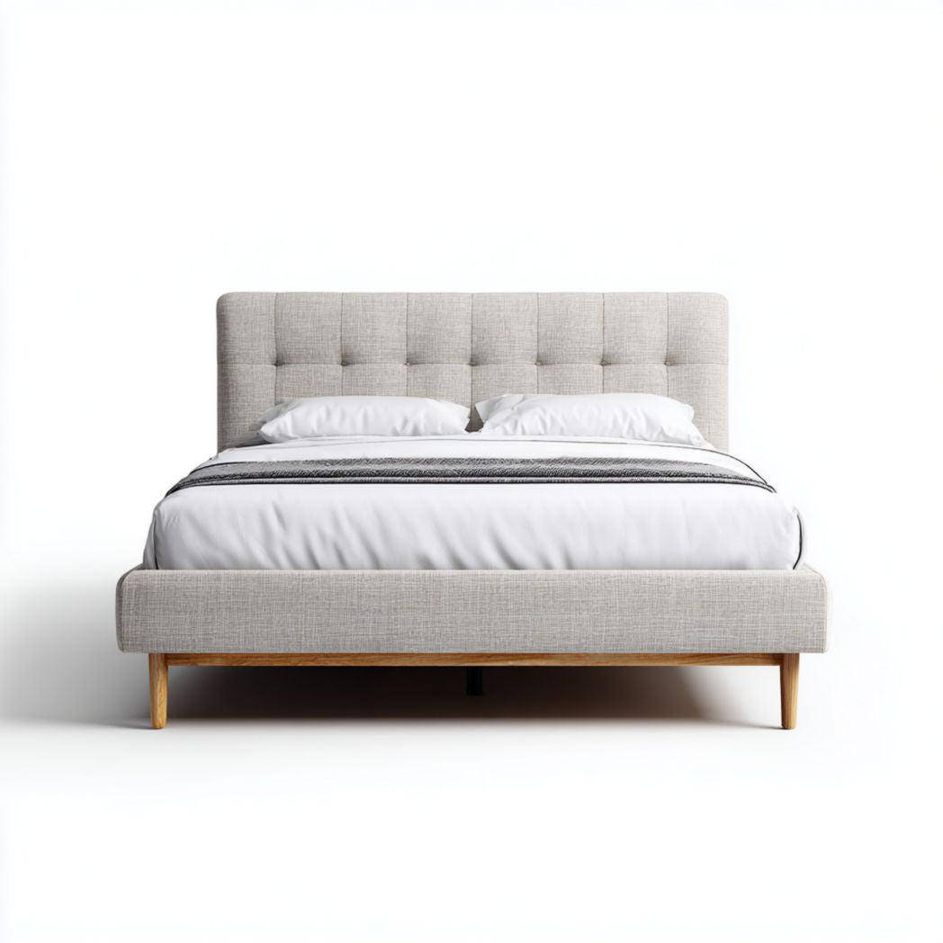 Letto imbottito in tessuto per camera da letto – 200 x 160 x 100 cm