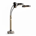 Lampada da terra in metallo e pietra per illuminazione interna – 100 x 50 x 150 cm