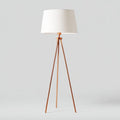 Lampada da terra in metallo con paralume in tessuto per illuminazione domestica – 30 x 30 x 120 cm