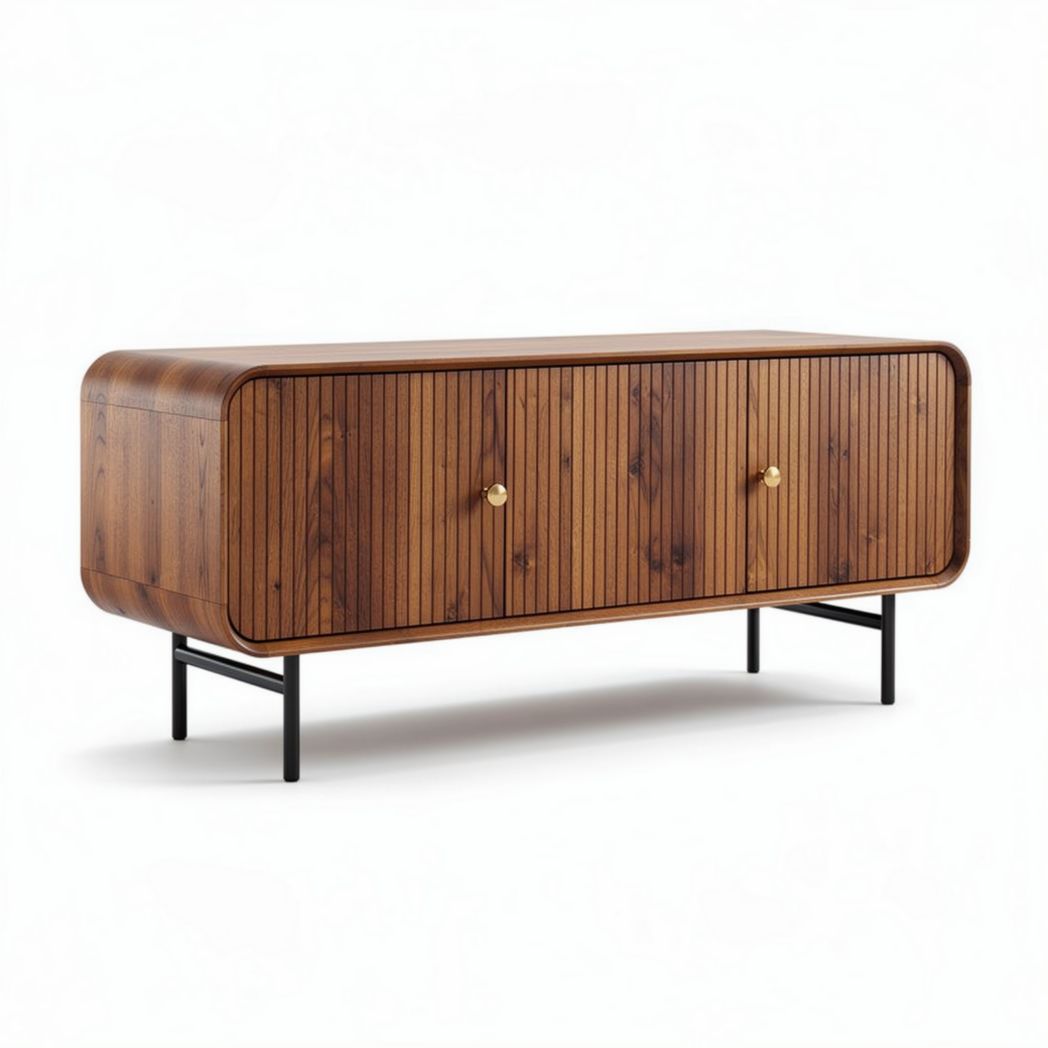 Mobile contenitore in legno con finitura effetto naturale per soggiorno – 150 x 40 x 60 cm